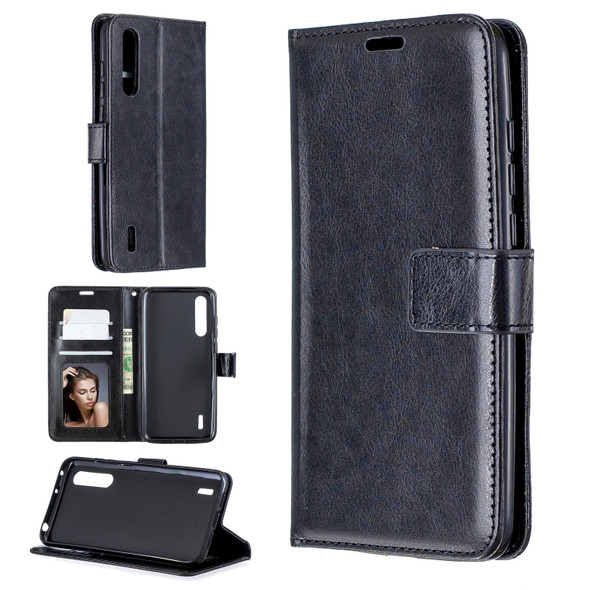 For Galaxy A10s  Crazy Horse Texture Horizontal Flip Leather Case with Holder & Card Slots & Wallet & Photo Frame(Black)