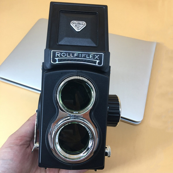 Double Reflex Camera Model Retro Camera Props Decorations Handheld Camera Model(Black (Original))