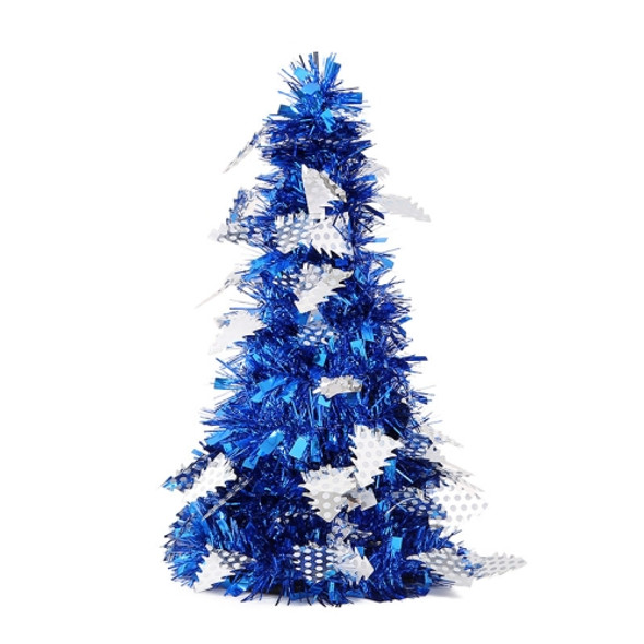 6 PCS Mini Desktop Christmas Tree Hotel Shopping Mall Christmas Decoration, Style:With Small Tree(Blue)