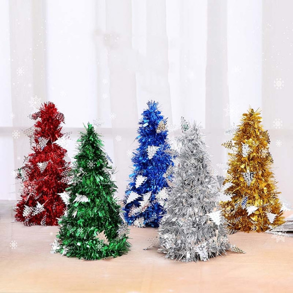 6 PCS Mini Desktop Christmas Tree Hotel Shopping Mall Christmas Decoration, Style:With Small Tree(Silver)