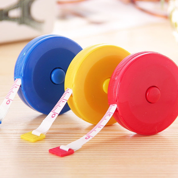 4 PCS 1.5m Cute Plastic Mini Automatic Retractable Tape Measure(Random Color Delivery)