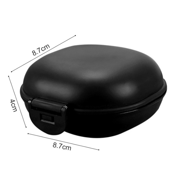 3 PCS Bathroom Dish Plate Case Home Shower Travel Hiking Holder Container Soap Box(black)