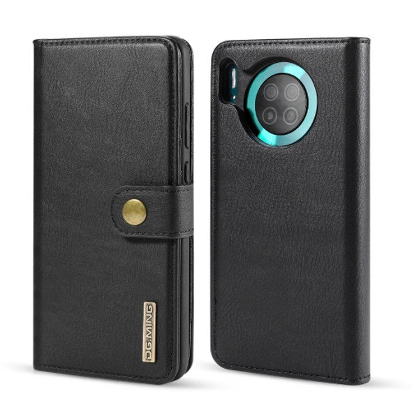 For Huawei Mate 30 DG.MING Crazy Horse Texture Flip Detachable Magnetic Leather Case with Holder & Card Slots & Wallet(Black)