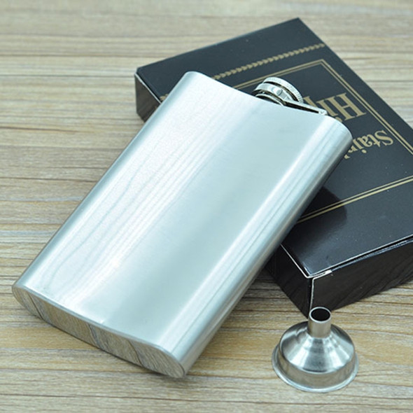 225mL (8oz) Outdoor Sports Handy Home Travel Wild Stainless Steel Portable Hip Flask(with Small Funnel)(Silver 225mL (8oz))