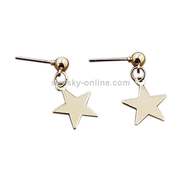 Women Simple Star Stud Earrings(gold)
