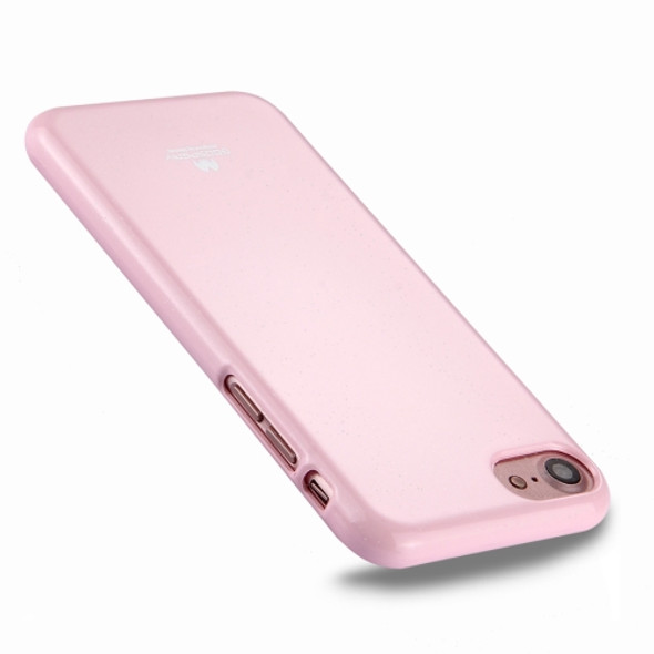 GOOSPERY JELLY CASE for  iPhone 8 & 7  TPU Glitter Powder Drop-proof Protective Back Cover Case (Pink)