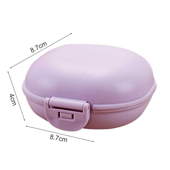 3 PCS Bathroom Dish Plate Case Home Shower Travel Hiking Holder Container Soap Box(purple)