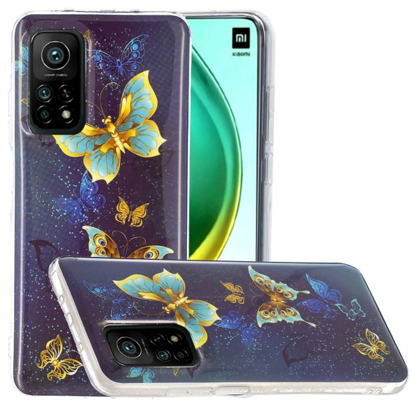 For Xiaomi Mi 10T 5G & 10T Pro 5G Luminous TPU Mobile Phone Protective Case(Double Butterfly)