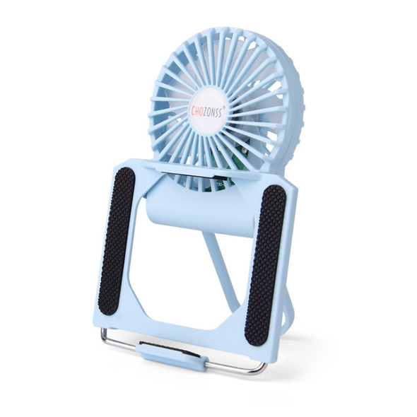CHOZONSS P30 Multi-Function Fan Portable Handheld Cooling Stand Mobile Phone Radiator(Light Blue)