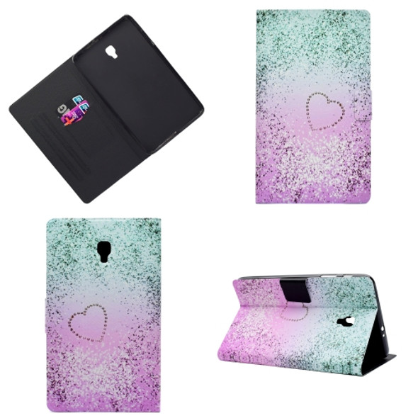 For Galaxy Tab A 10.5 T590 Horizontal Painted Flat Leather Case with Sleep Function & Pen Cover & Card Slot & Holder(Love Quicksand)