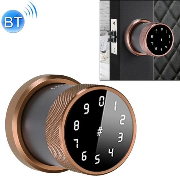 Door Lock Bluetooth Password Lock Intelligent Padlock Electronic Lock, without Fingerprint (Coffee)