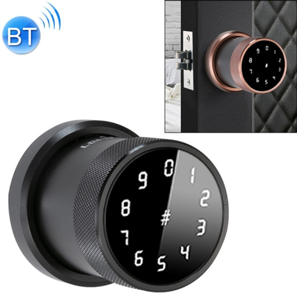 Door Lock Bluetooth Password Lock Intelligent Padlock Electronic Lock, without Fingerprint (Black)