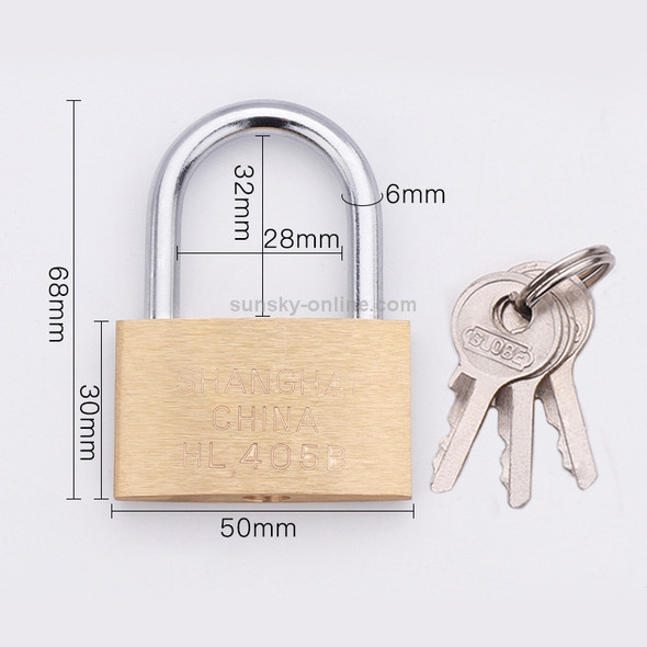 Copper Padlock Small Lock, Style: Short Lock Beam, 50mm Open