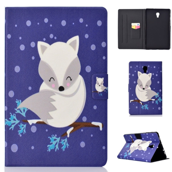 Electric Horizontal Flat Painted Leather Case with Pen Cover & Card Slot & Holder(Arctic Fox)
