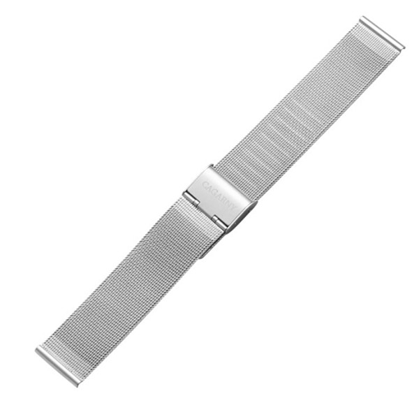 CAGARNY Simple Fashion Watches Band Metal Watch Strap, Width: 18mm(Silver)