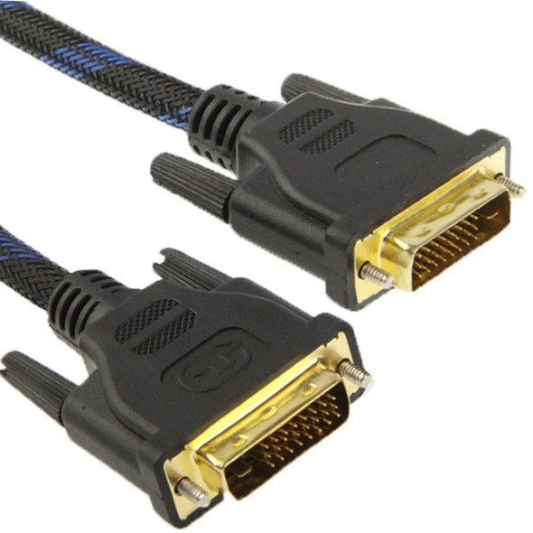 Nylon Netting Style DVI-D Dual Link 24+1 Pin Male to Male M / M Video Cable, Length: 5m