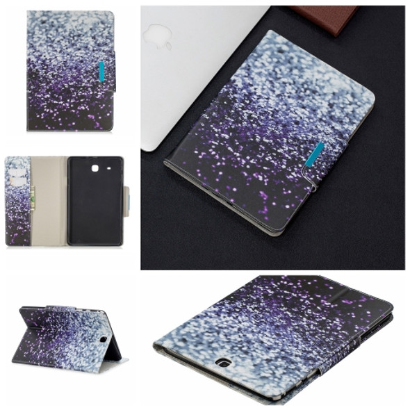 For Samsung Galaxy Tab E 9.6 / T560 Painted Pattern Horizontal Flip Leather Case with Holder & Card Slots & Wallet(Gradient Black Sand)