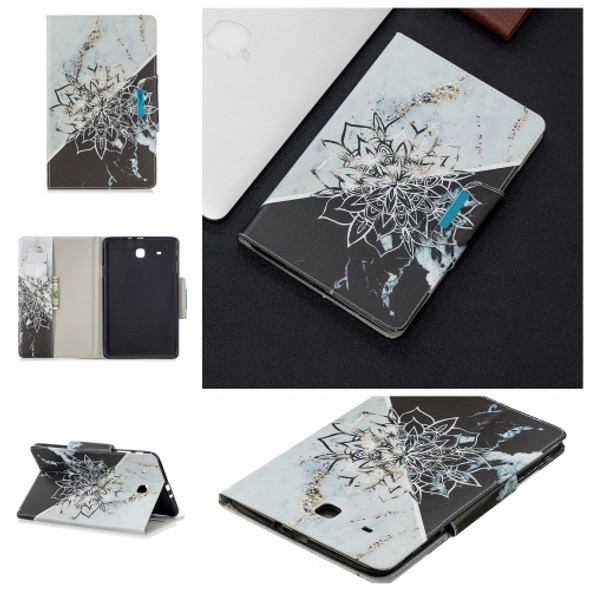 For Samsung Galaxy Tab E 9.6 / T560 Painted Pattern Horizontal Flip Leather Case with Holder & Card Slots & Wallet(Sun Flower Marble)