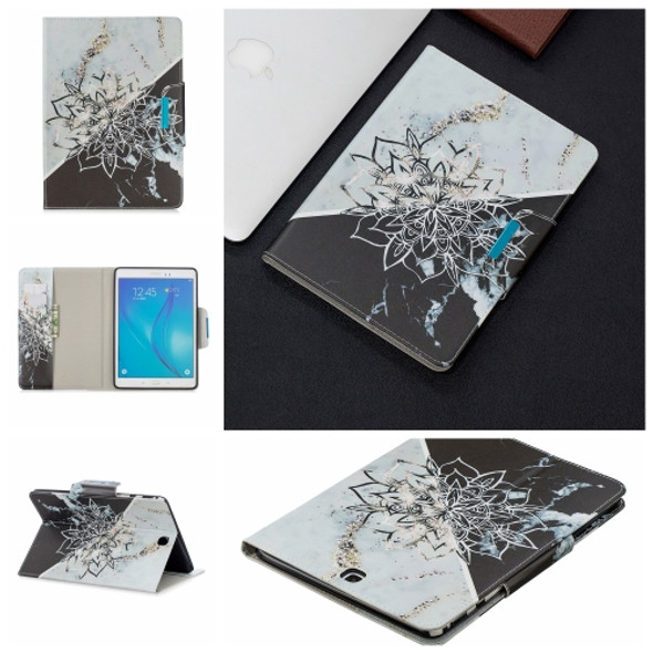 For Samsung Galaxy Tab A 9.7 / T550 Painted Pattern Horizontal Flip Leather Case with Holder & Card Slots & Wallet(Sun Flower Marble)