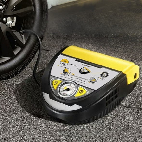 DC12V 120W 10A Tire Inflation Manometry Tire repair and Night Lighting 4 in 1 Portable Electric Air Pump Portable Air Compressor with 3m Power Cord and Cigarette Lighter for Cars