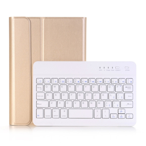 A290 For Galaxy Tab A 8.0 T290 / T295 (2019) Detachable Bluetooth Keyboard Leather Case with Stand Function(Gold)