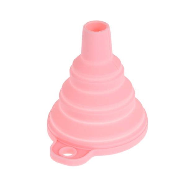 Silicone Colander Mini Foldable Funnels Hopper(Pink)