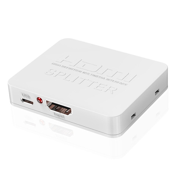 1x2 Mini HDMI Amplifier Splitter, Support 3D & 4K x 2K (White)