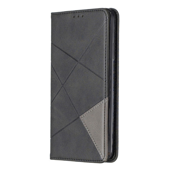Rhombus Texture Horizontal Flip Magnetic Leather Case with Holder & Card Slots & Wallet For iPhone 11 Pro Max(Black)