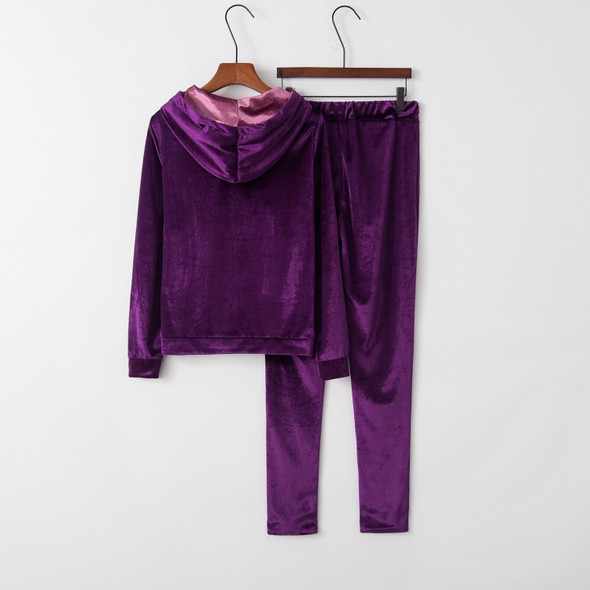 Long Sleeve Casual Women Suit (Color:Purple Size:M)