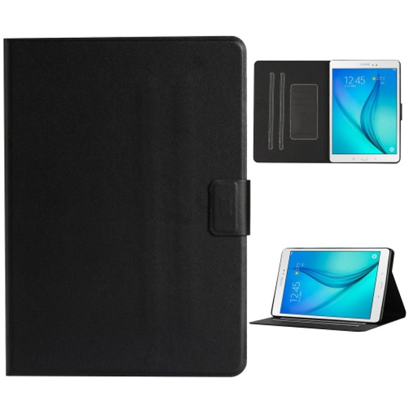 For Samsung Galaxy Tab A 8.0 T350/T355C Solid Color Horizontal Flip Leather Case with Card Slots & Holder & Sleep / Wake-up Function(Black)