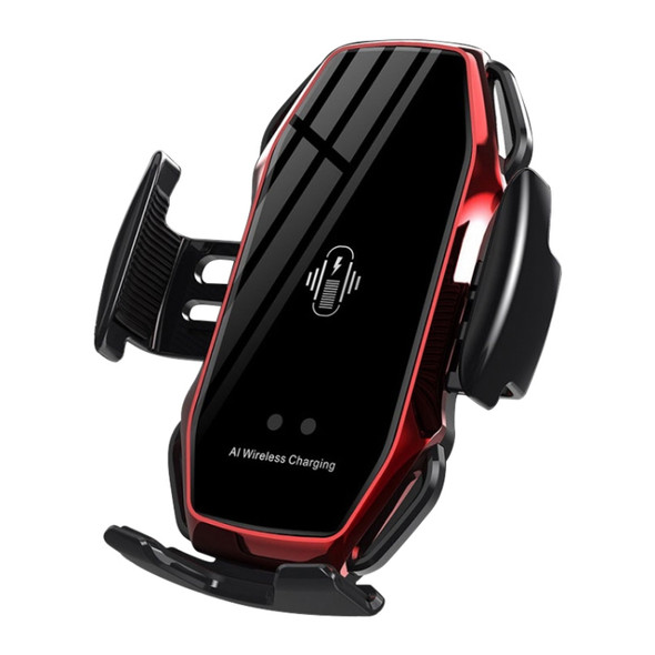 A5 10W Car Infrared Wireless Mobile Auto-sensing Phone Charger Holder, Interface：USB-C / Type-C(Red)