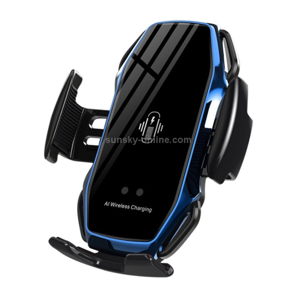 A5 10W Car Infrared Wireless Mobile Auto-sensing Phone Charger Holder, Interface：USB-C / Type-C(Blue)