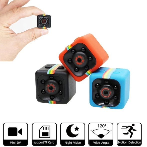 SQ11 Mini DV HD 1080P 2MP Sport Recorder Camera with Holder, Support Monitor Detection & IR Night Vision & TF Card(Blue)
