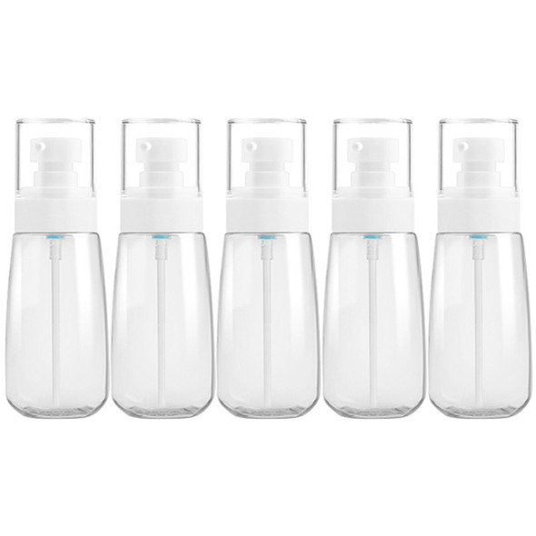 5 PCS Travel Plastic Bottles Leak Proof Portable Travel Accessories Small Bottles Containers, 80ml(Transparent)