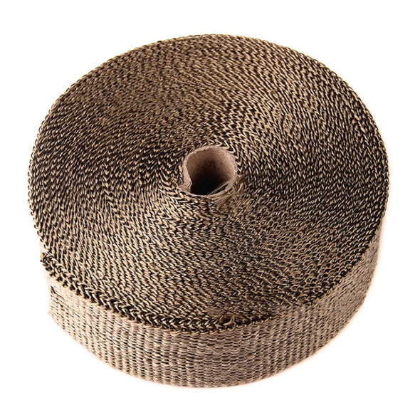 15m Titanium Gold Exhaust Wrap Auto Motor Exhaust Heat Shield Wrap Heat Resistant Wrap