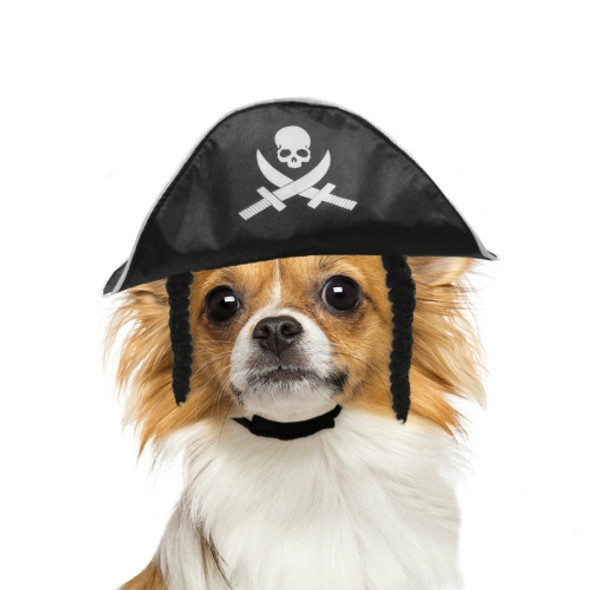Pet Supplies Halloween Pirate Hat Cat And Dog Wig White Pirate Hat, Size: One Size