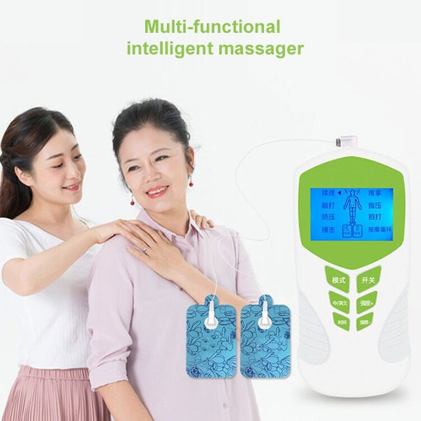 JCS-1015 LED Display Home Multi-function Voice Electronic Massage Instrument Timing Meridian Physiotherapy Instrument(Green)