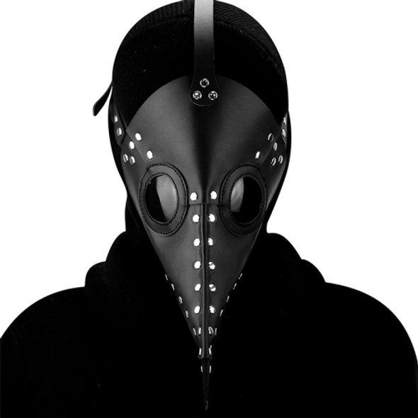 HG083 Halloween Solid Color Beak Shape Mask(Black)