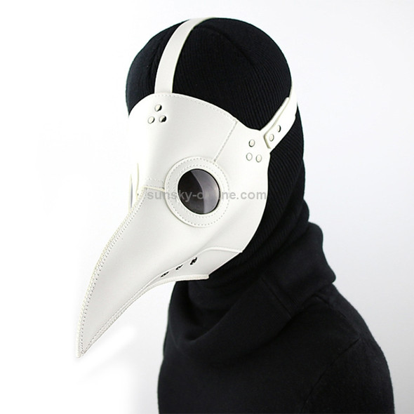 HG065 Halloween Dress Up Props Beak Shape Mask, Size: 30 x 25cm(White)