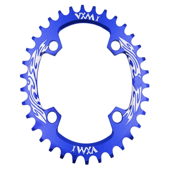 VXM 96BCD Aluminum Alloy Oval Round Chainring Chainwheel Road Bicycle ChainRing Elliptic Plate 32T(Blue)