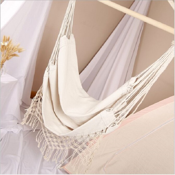 Fringed Hammock Dormitory Indoor Hanging Hammock Garden Courtyard Swing Chair without Pillow