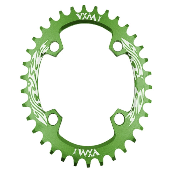 VXM 96BCD Aluminum Alloy Oval Round Chainring Chainwheel Road Bicycle ChainRing Elliptic Plate 32T(Green)