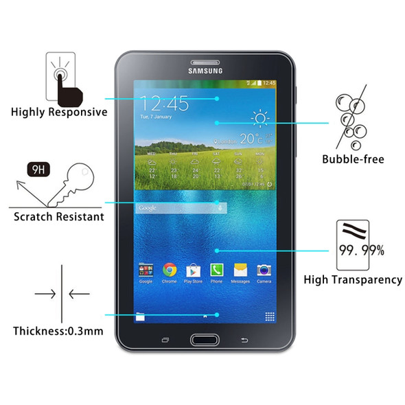 0.3mm 9H Full Screen Tempered Glass Film for Galaxy Tab 4 Lite / T116