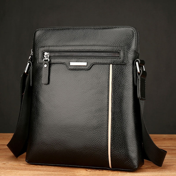 WEIXIER 18072 Men Business Leisure Style PU Leather Single Shoulder Bag (Black)