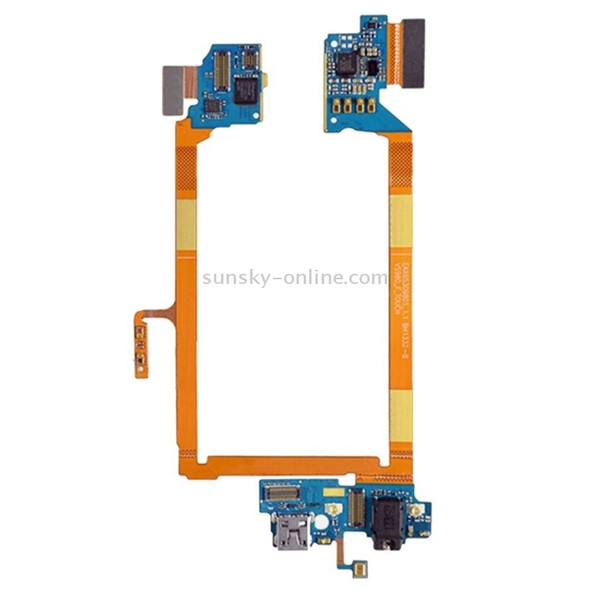 USB Charging Connector Port Flex Cable & Earphone Audio Jack Flex Cable & Microphone Flex Cable  for LG G2 / VS980