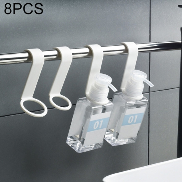 8 PCS/Set Creative Bottle Auxiliary Hook Kitchen Bathroom Hook Shower Gel Hook(White)