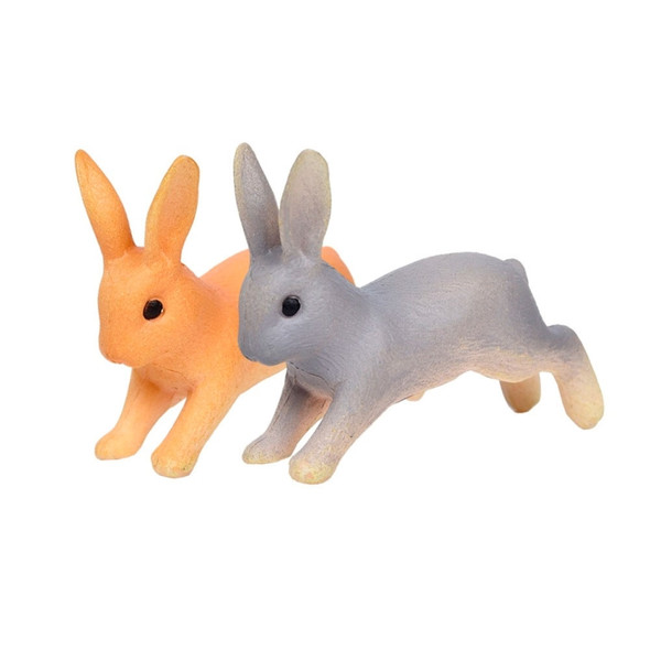 10 PCS Cartoon Rabbit Simulation Micro Landscape Decoration Succulent Flower Pot Animal Jewelry Shooting Props, Style:Running Rabbit(Gray)