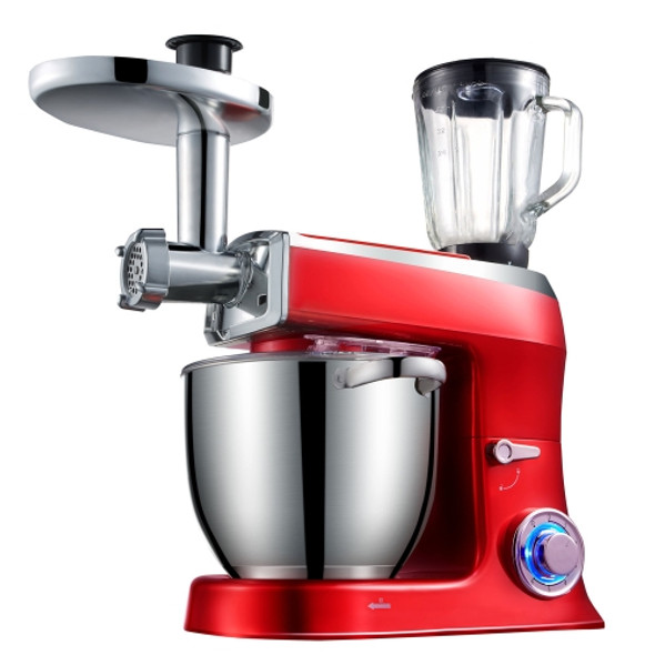 Dough Mixer Juicer Machine Meat Grinder Multi-function Automatic Kneading Machine(Red Multifunction)