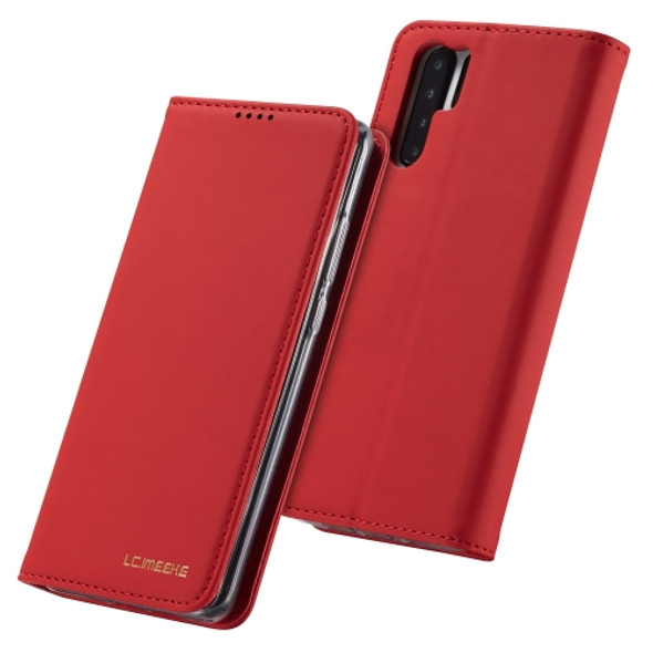 For Huawei P30 Pro LC.IMEEKE LC-002 Series Skin Hand Feeling PU + TPU Horizontal Flip Leather Case with Holder & Card Slot & Wallet(Red)