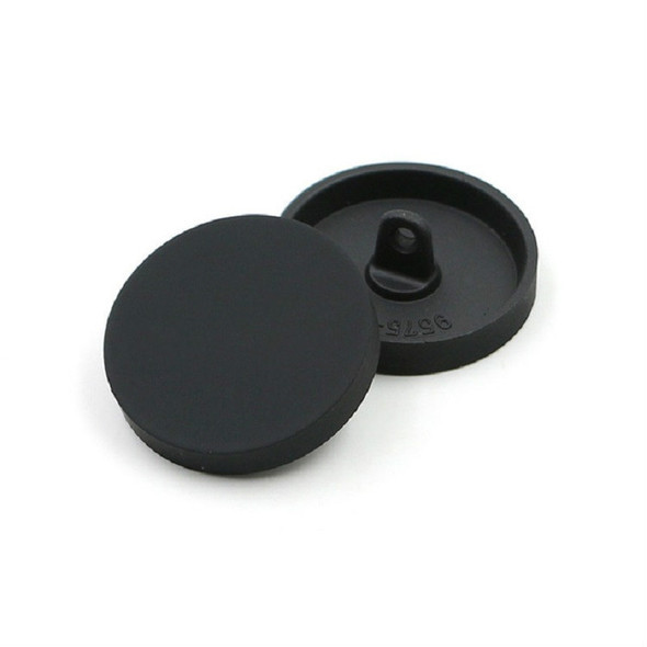 Black 100 PCS Flat Metal Button Clothing Accessories, Diameter:15mm